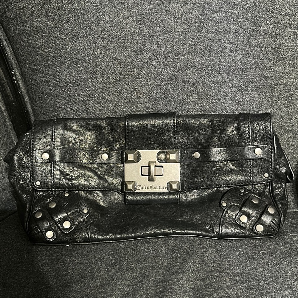 Juicy Couture Clutch black leather bag